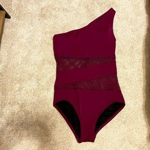 Carmen Marc Valvo One Shoulder One Piece Swimsuit